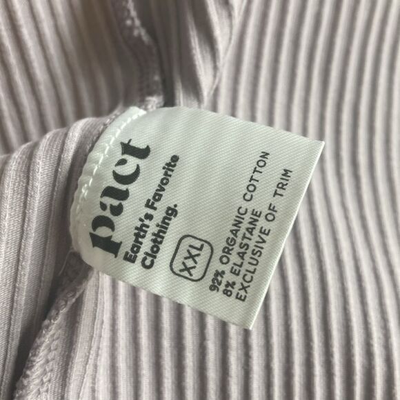 NEW Pact Organic Cotton Stretch Rib Jazz Maternity Dress Lilac Purple size XXL - Picture 8 of 9